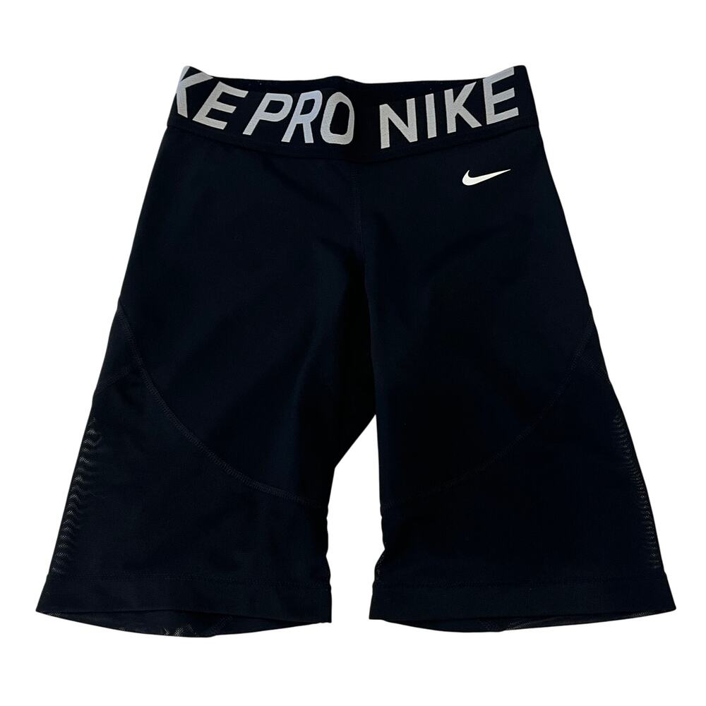M3-7 NIKE PRO Women's Dri-Fit Biker Shorts Black Small